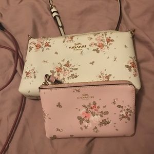 Coach crossbody w/ wristlet